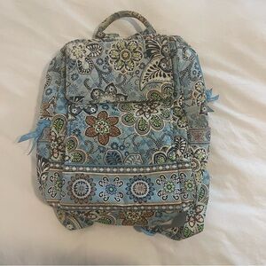 Vera Bradley- Quilted Floral Blue Backpack